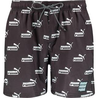 badedragt Puma Badehose Schwarz Weiss F001 100001272-001 Størrelse M