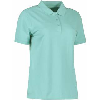 ID 0587 Poloshirt økologisk dame Støvet Aqua 2XL