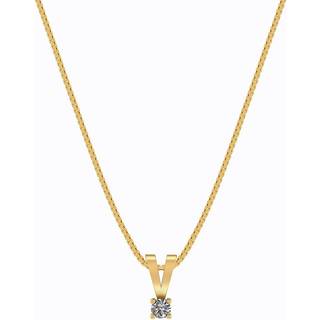 Henrik Ørsnes Design 14 Karat Guld Vedhæng med Diamant 0,10 Carat W/SI