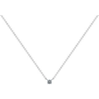 Diva 18 Karat Hvidguld Halskæde med Diamant 0,14 Carat TW/SI