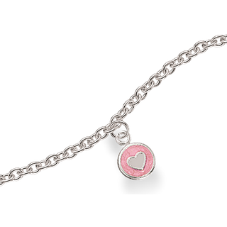 Sterling Sølv Børnearmbånd fra Scrouples med Pink Polet