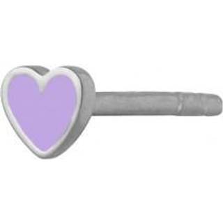 Purple Heart Sterling Sølv Ørestik fra Stine A. med Emalje