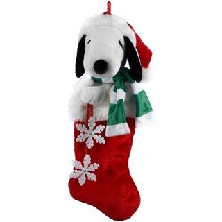 Jordn?dder kurt adler 21-tommer snoopy plys hoved str?mpe med snefnug hingles