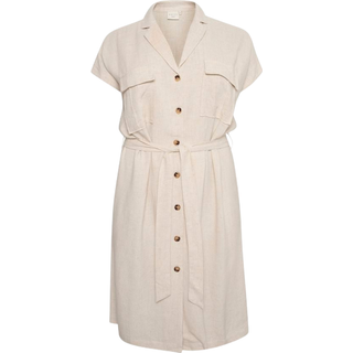 KAFFE Curve - Skjortekjole - Beige