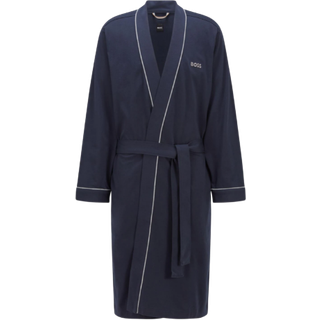 BOSS Black Herren Bademantel blau Baumwolle & Mix unifarben