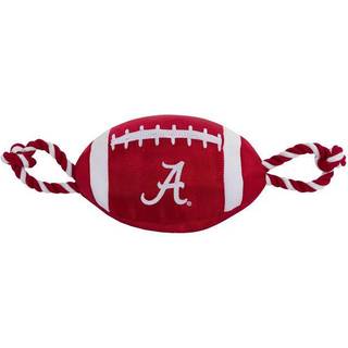 Kæledyr først NCAA Alabama Crimson Tide Football Dog Legetøj Tough Quality Nylon Materials Strong Pull Ropes Inner Squeaker Collegiate Team Color