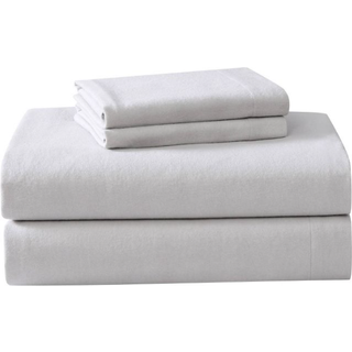 Laura Ashley Home - Queen Sheets Cotton Flannel Bedding Set b?rstet for ekstra bl?dhed og komfort (Gray Queen)