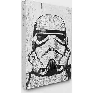 Stupell industrier sort og hvid star wars stormtrooper n?d