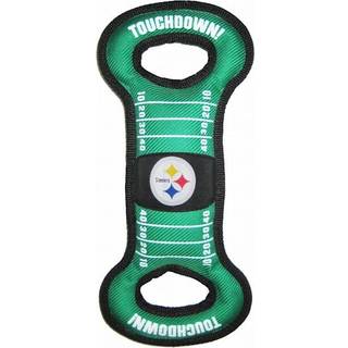 Pets First NFL Football Field HUNDLEGETJ med Squeaker. - PITTSBURGH STEELERS - Til slbkast og -hentning. - Hrdt og holdbart kledyrslegetj (P