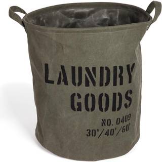 Danya B. LY952 Dekorativ sammenfoldelig b?rbar stofvaskeri - Foldbart l?rredst?j h?mmer med h?ndtag - Khaki Green