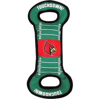 Pets First NCAA Football Field Hundelegetj med Squeaker. - Louisville Cardinals - til Tug Toss and Fetch. - Hrdt og holdbart PET-legetj
