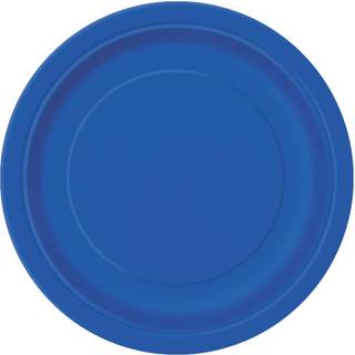8 stk . Paptallerkener blå 23 cm - (Plastfri)