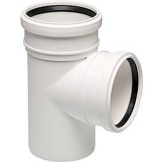 Uponor Decibel grenrør 75/50 mm 88,5° med 2 muffer