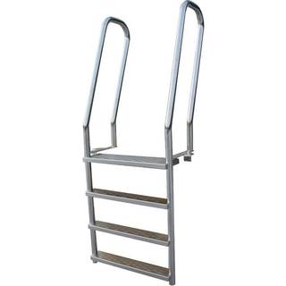 Brostige Skeppshultstegen Sandvik, varmgalvaniseret stål &amp; træ, 4 trin, 171 cm, 47.5 cm