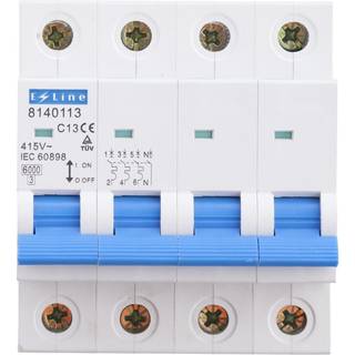 E-Line automatsikring, 3pol + N, 13A, 4 moduler