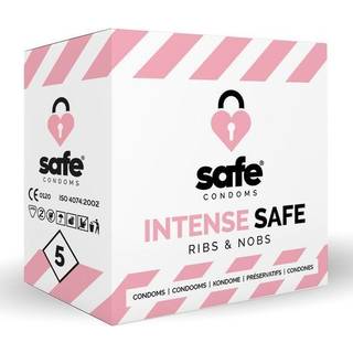 SAFE Intense - Riflet og prikket kondom (36 stk)