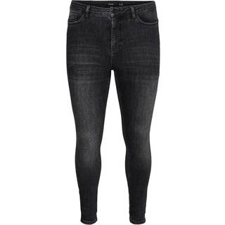 Lora Jeans high waisted (Curve) - Sort-grå denim - Dame - 54 - Vero Moda Curve