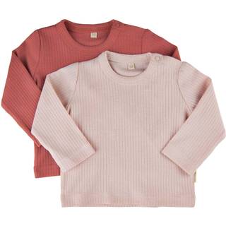 Minymo Børne Langærmet t-shirt i økologisk bomuld - Canyon Rose - 50