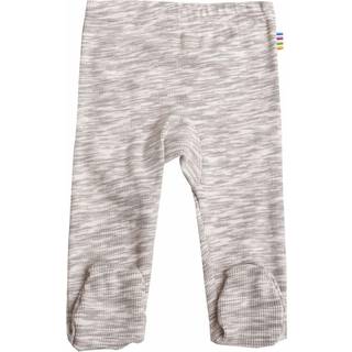 Leggings med fod i grønmeleret økologisk bomuld