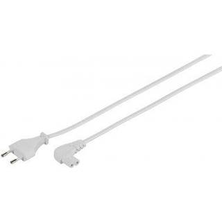 Vivanco Vivanco Vinklet Netkabel Euro - C7 "8", 3 meter, hvid 4008928412048