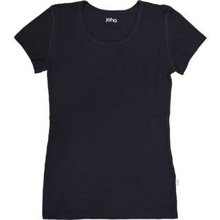 Joha uld kortærmet t-shirt med blondekant naturhvid X-Large