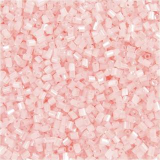 Rocaiperler 2-cut, 1,7 mm, Transparent Rosa, 25g