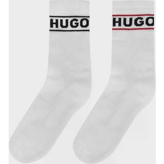 HUGO 2pak bomuldsstrømper i sort m. logo til kvinder.