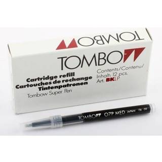 Rollerpen patron 0,10 sort, Tombow BK-LP07-33, 12stk