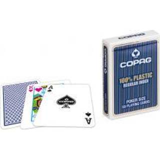 Copag 100% Plastic Poker 2 Corner Regular, Blå