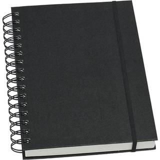 GRIEG Sketch book - wire-bound - A5 - portrait - 60 sheets - cream paper - black cover - artificial leather