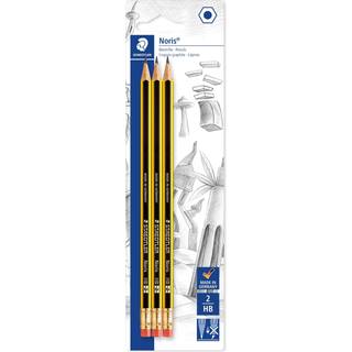 Staedtler Noris Blyant m/viskelæder 3/Bk 100% PEFC