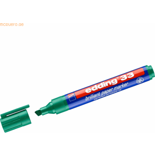 Edding 33-4 grøn brilliant papir marker, skrå spids 1-5mm (10stk.)