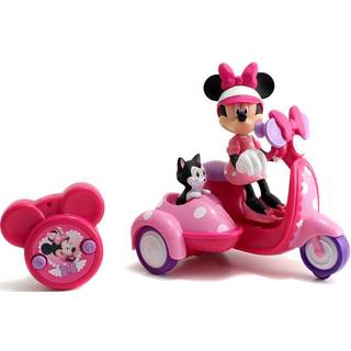 Disney Minnie Mouse fjernstyret scooter med Minnie-figur og Figaro - pink - 16 cm