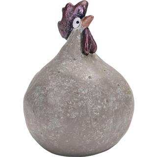 Høne lysegrå H.9,6cm