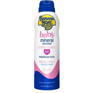 Banana Boat Baby Mineralberiget solspray SPF 50, 170 g - Vandfast, Oxybenzone-fri, Skånsom for babyer