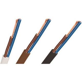 Outlet: Flad lampeledning 2x0,75 mm² i hvid - 100 meter