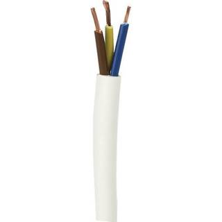 Lampeledning med jordleder | hvid (3x0,75 mm², PVC)