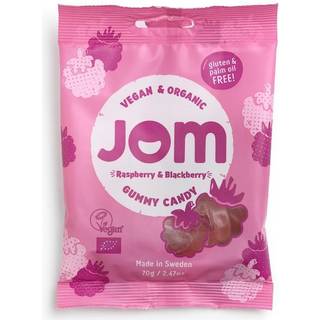 Jom 2 x Raspberry &amp; Blackcurrant Vingummier 70 g