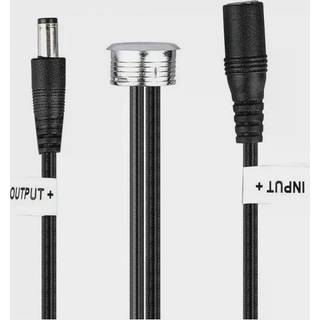 V-Tac LED touch afbryder og dæmper - Sort, 12V (60W), 1,5 meter, DC stik