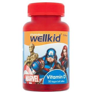 Vitabiotics - Wellkid Marvel Vitamin D Vingummier, Jordbær 50 stk