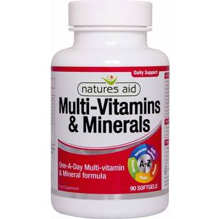 Natures Aid - Multi-Vitaminer & Mineraler med Jern 90 Softgels