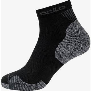 Odlo Ceramicool Quarter Running Socks - Black, Size 39-41 - black