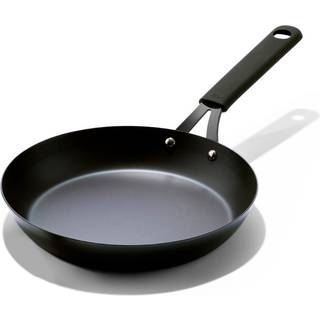 Oxo Obsidian Pre-Creasoned Carbon Steel 10 """" Frying Pan Stodpande med aftagelig silikoneh?ndtag Holder Induction Oven Safe Black