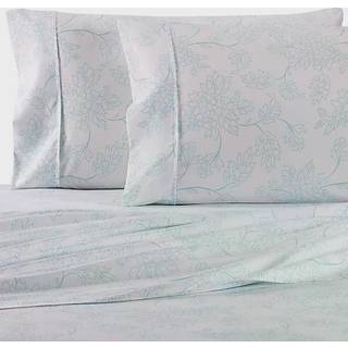 Linned Market 4 stykker Fuldt sengetøj Set (Aqua Vine) - Sov bedre end nogensinde med disse ultra -bløde og kølepredningsglas til din seng i fuld