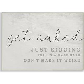 Stupell industrier bliver n?gen dette er et halvt badetr? look typografi v?g plaque kunstdesign af kunstneren Daphne Polselli