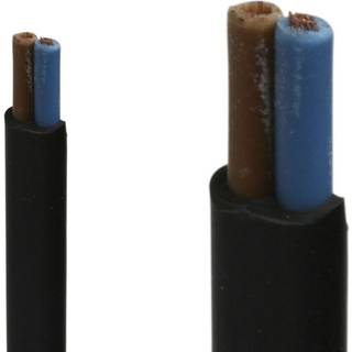 Ledning H03VVH2-F Flad 2x0,75 sort, 10 meter