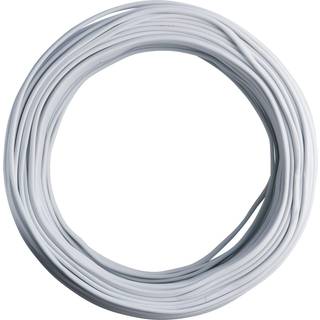 Plastkappeledning flad 25m 2x0,75mm2 hvid