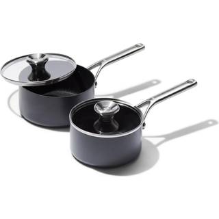OXO Professional 1,7QT og 2,3QT grydest med lg hrdanodiseret keramisk nonstick kkkengrej PFAS-fri induktion Egnet rustfrit stl diamantforst