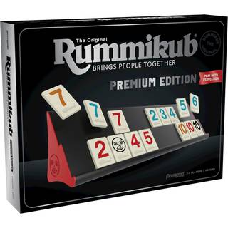 Rummikub Premium Edition af Pressman - Funktioner Racks - Stor antal indgraverede fliser og en opbevaringspose til den ultimative Rummikub -oplev