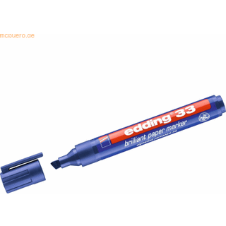 Edding 33-3 blå brilliant papir marker, skrå spids 1-5mm (10stk.)